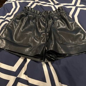 Majorelle faux leather shorts size XS new with tags